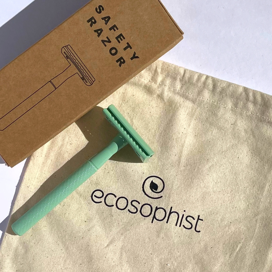Disability Safe Razor Double Edge Safety Razor + 5 Shaving Blades - Ecosophist