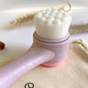 Double side facial cleansing brush