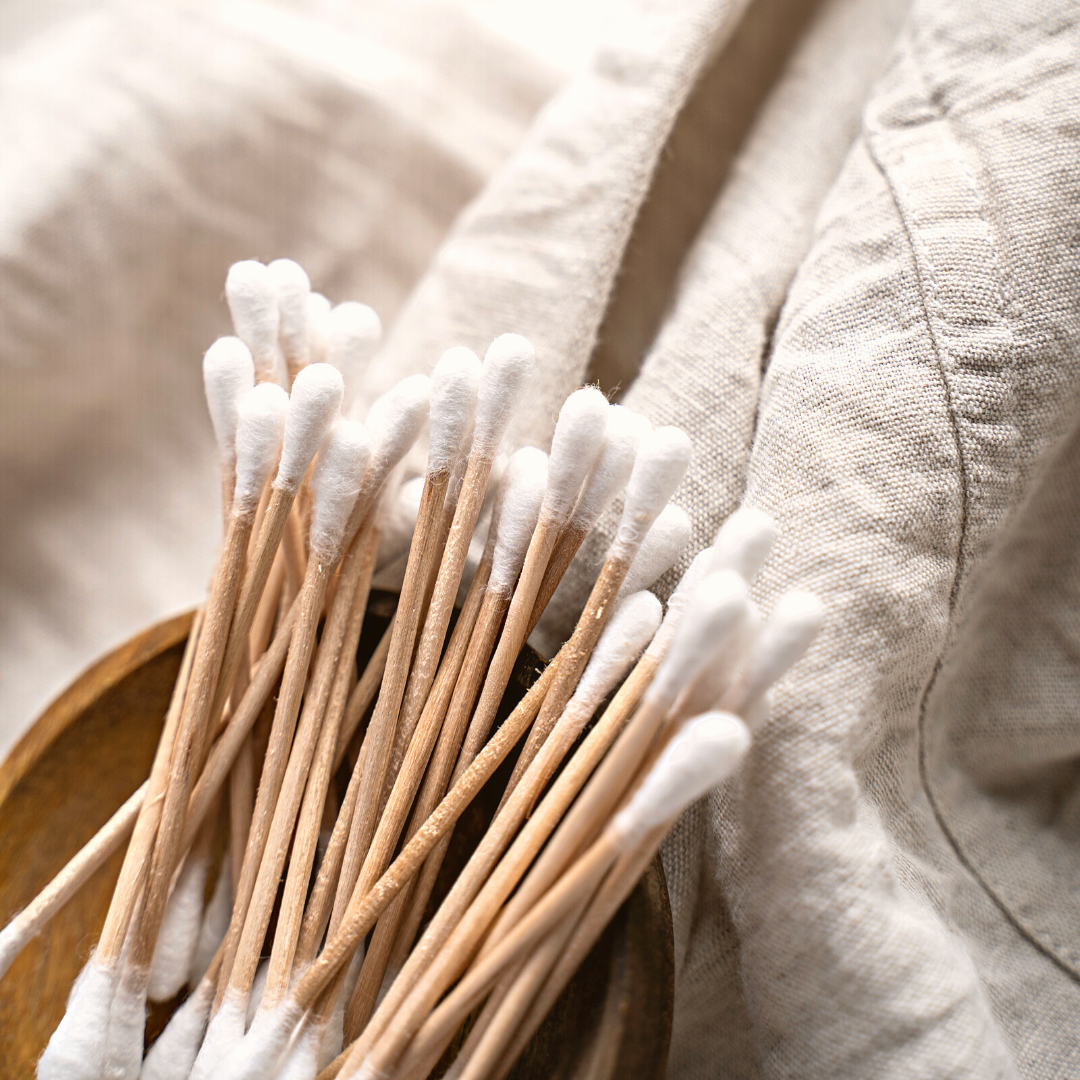 200 Bamboo Organic Cotton Buds/Bamboo Stems, 100% Recyclable