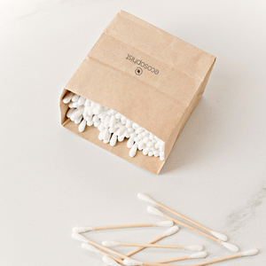 200 Bamboo Organic Cotton Buds/Bamboo Stems, 100% Recyclable