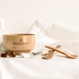 Bamboo Facial Mask Mixing Bowl Set