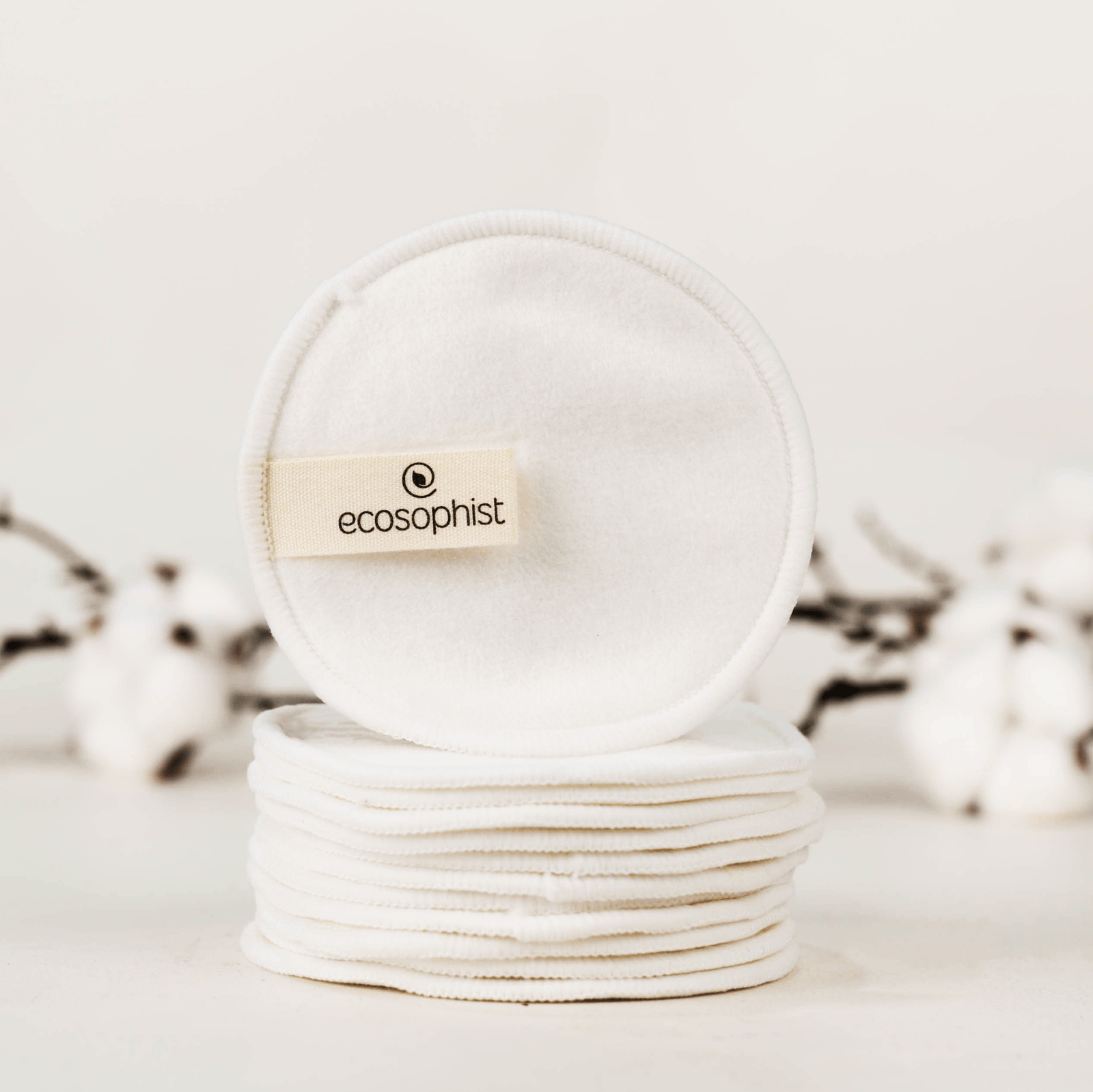 Reusable Cotton Pads Organic Bamboo - 6 Pcs - Ecosophist, Reusable Makeup Remover pads, Reusable Cotton Pads, Reusable Bamboo Cotton Pads